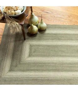 Homespice Decor Jute Braided Grassland Green 505828 6 ft. X 9 ft. Oval Rug