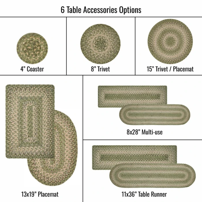 Homespice Decor Jute Braided Grassland Green 506825 8 ft. X 10 ft. Oval Rug