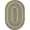 Homespice Decor Jute Braided Grassland Green 503824 4 ft. X 6 ft. Oval Rug