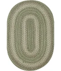 Homespice Decor Jute Braided Grassland Green 504821 5 ft. X 8 ft. Oval Rug
