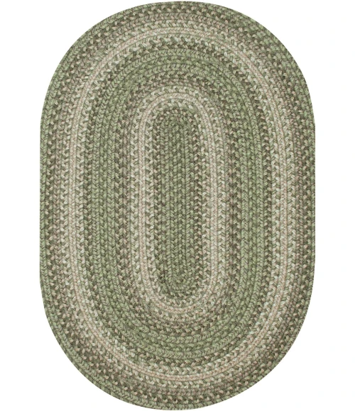 Homespice Decor Jute Braided Grassland Green 504821 5 ft. X 8 ft. Oval Rug