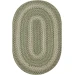 Homespice Decor Jute Braided Grassland Green 505828 6 ft. X 9 ft. Oval Rug