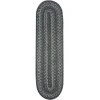 Homespice Decor Jute Braided Accessories Grey Cloud Grey 240108PS 8 in. X 28 in. Set of 2 Oval Rug