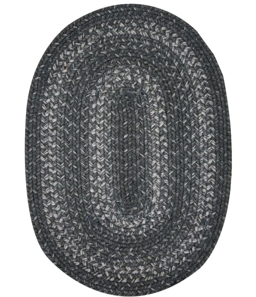 Homespice Decor Jute Braided Grey Cloud Grey 503855 4 ft. X 6 ft. Oval Rug