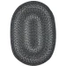 Homespice Decor Jute Braided Grey Cloud Grey 505859 6 ft. X 9 ft. Oval Rug