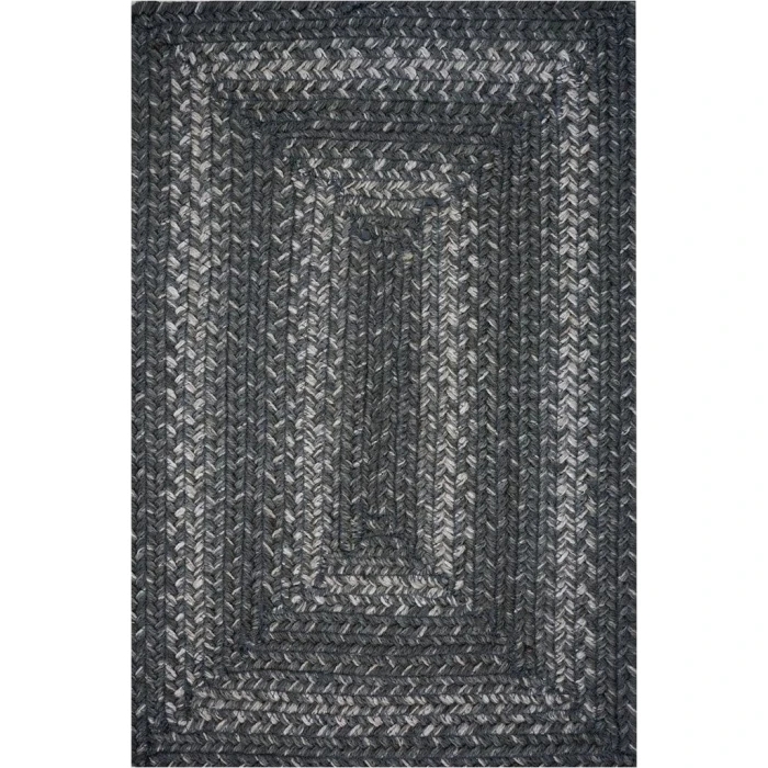 Homespice Decor Jute Braided Grey Cloud Grey 513854 4 ft. X 6 ft. Rect Rug