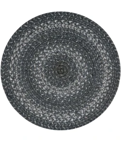 Homespice Decor Jute Braided Accessories Grey Cloud Grey 240178PS 15 in. Set of 6 Round Rug