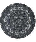 Homespice Decor Jute Braided Accessories Grey Cloud Grey 240016PS 4 in. Set of 6 Round Rug