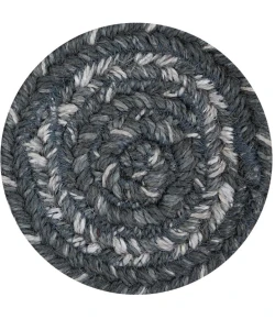 Homespice Decor Jute Braided Accessories Grey Cloud Grey 240016PS 4 in. Set of 6 Round Rug