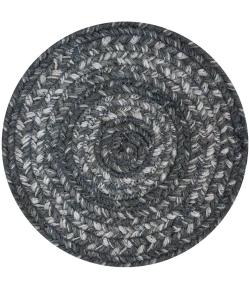 Homespice Decor Jute Braided Accessories Grey Cloud Grey 240032PS 8 in. Set of 3 Round Rug