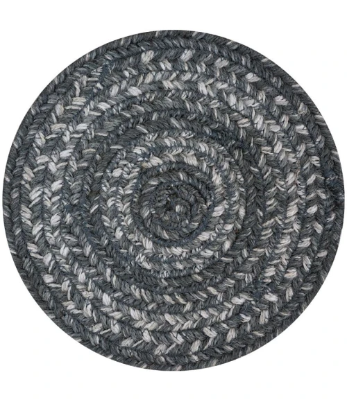 Homespice Decor Jute Braided Accessories Grey Cloud Grey 240032PS 8 in. Set of 3 Round Rug