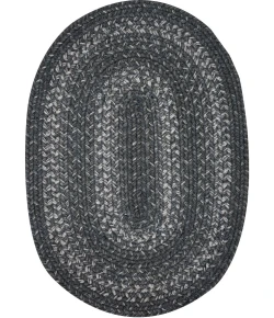 Homespice Decor Jute Braided Accessories Grey Cloud Grey 240064PS 13 in. X 19 in. Set of 4 Oval Rug