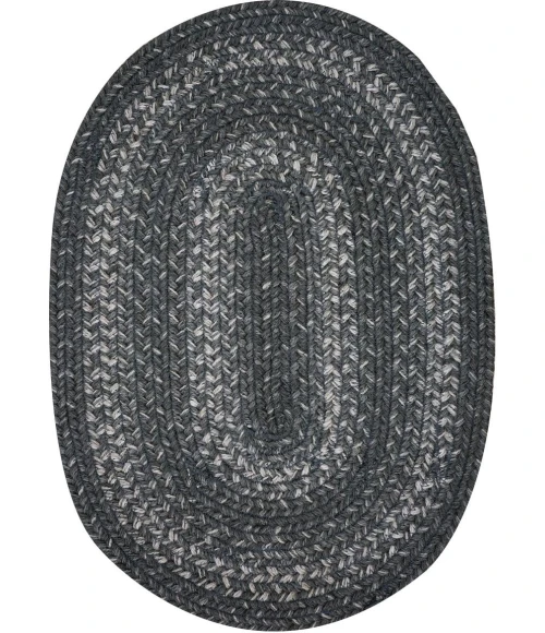 Homespice Decor Jute Braided Accessories Grey Cloud Grey 240064PS 13 in. X 19 in. Set of 4 Oval Rug