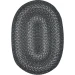 Homespice Decor Jute Braided Accessories Grey Cloud Grey 240064PS 13 in. X 19 in. Set of 4 Oval Rug
