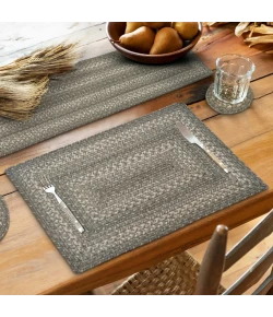 Homespice Decor Jute Braided Accessories Grey Cloud Grey 572851 11 in. X 36 in. Rect Rug