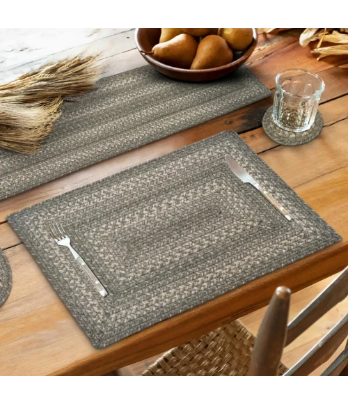 Homespice Decor Jute Braided Accessories Grey Cloud Grey 572851 11 in. X 36 in. Rect Rug