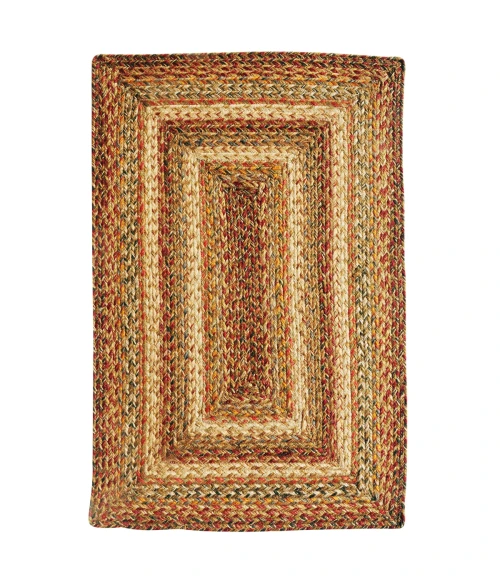 Homespice Decor Jute Braided Harvest Beige, Tan 511072 20 in. X 30 in. Rect Rug