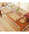Homespice Decor Jute Braided Harvest Beige, Tan 502070 27 in. X 45 in. Oval Rug