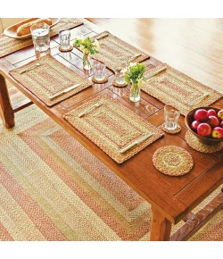 Homespice Decor Jute Braided Harvest Beige, Tan 506078 8 ft. X 10 ft. Oval Rug