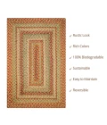 Homespice Decor Jute Braided Harvest Beige, Tan 511072 20 in. X 30 in. Rect Rug