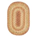 Homespice Decor Jute Braided Harvest Beige, Tan 505071 6 ft. X 9 ft. Oval Rug