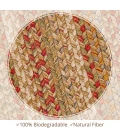 Homespice Decor Jute Braided Harvest Beige, Tan 505071 6 ft. X 9 ft. Oval Rug