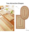 Homespice Decor Jute Braided Harvest Beige, Tan 510075 2 ft. X 3 ft. Rect Rug