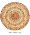 Homespice Decor Jute Braided Accessories Harvest Beige, Tan 240036PS 15 in. Set of 2 Round Rug