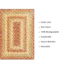 Homespice Decor Jute Braided Accessories Harvest Beige, Tan 240066PS 13 in. X 19 in. Set of 4 Rect Rug