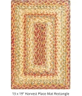 Homespice Decor Jute Braided Accessories Harvest Beige, Tan 240066PS 13 in. X 19 in. Set of 4 Rect Rug