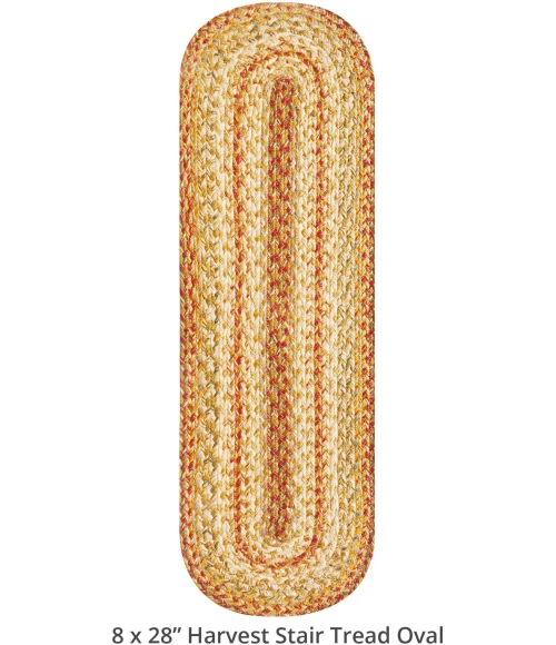 Homespice Decor Jute Braided Accessories Harvest Beige, Tan 240094PS 8 in. X 28 in. Set of 2 Oval Rug