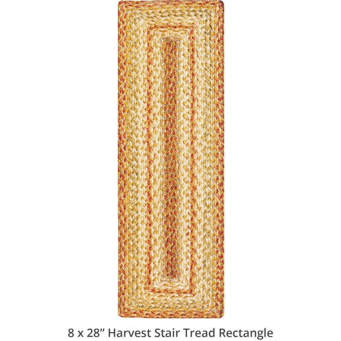 Homespice Decor Jute Braided Accessories Harvest Beige, Tan 240142PS 8 in. X 28 in. Set of 13 Rect Rug