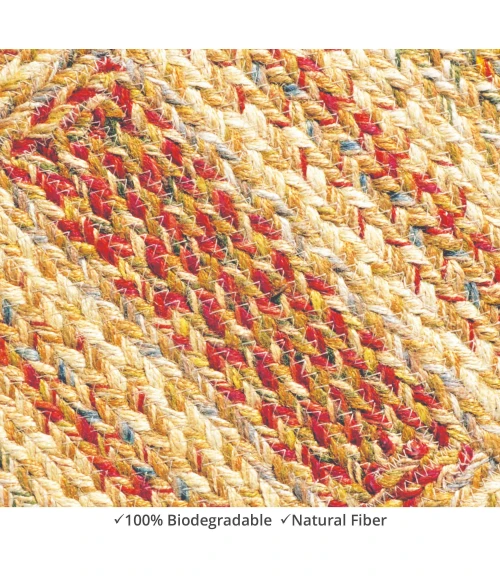 Homespice Decor Jute Braided Accessories Harvest Beige, Tan 240142PS 8 in. X 28 in. Set of 13 Rect Rug