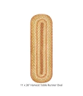 Homespice Decor Jute Braided Accessories Harvest Beige, Tan 571076 11 in. X 36 in. Oval Rug