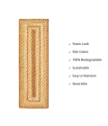 Homespice Decor Jute Braided Accessories Harvest Beige, Tan 572073 11 in. X 36 in. Rect Rug