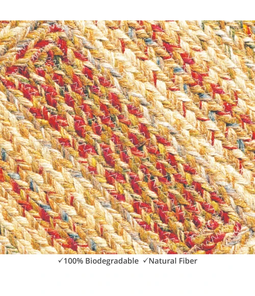 Homespice Decor Jute Braided Accessories Harvest Beige, Tan 572073 11 in. X 36 in. Rect Rug