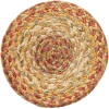Homespice Decor Jute Braided Accessories Harvest Beige, Tan 240018PS 8 in. Set of 3 Round Rug