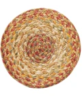 Homespice Decor Jute Braided Accessories Harvest Beige, Tan 240018PS 8 in. Set of 3 Round Rug
