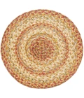 Homespice Decor Jute Braided Accessories Harvest Beige, Tan 240036PS 15 in. Set of 2 Round Rug