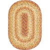 Homespice Decor Jute Braided Accessories Harvest Beige, Tan 240050PS 13 in. X 19 in. Set of 4 Oval Rug