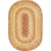 Homespice Decor Jute Braided Accessories Harvest Beige, Tan 240050PS 13 in. X 19 in. Set of 4 Oval Rug