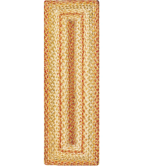 Homespice Decor Jute Braided Accessories Harvest Beige, Tan 240142PS 8 in. X 28 in. Set of 13 Rect Rug