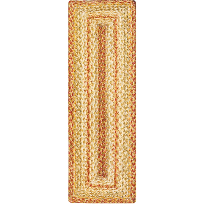 Homespice Decor Jute Braided Accessories Harvest Beige, Tan 240142PS 8 in. X 28 in. Set of 13 Rect Rug