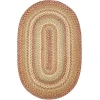 Homespice Decor Jute Braided Harvest Beige, Tan 501073 20 in. X 30 in. Oval Rug