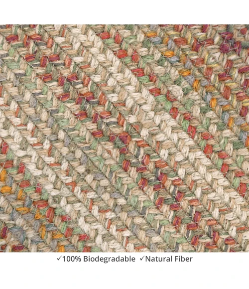 Homespice Decor Jute Braided Harvest Beige, Tan 510075 2 ft. X 3 ft. Rect Rug