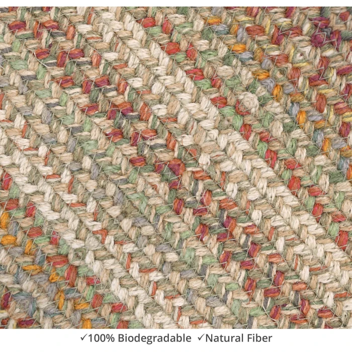 Homespice Decor Jute Braided Harvest Beige, Tan 513076 4 ft. X 6 ft. Rect Rug