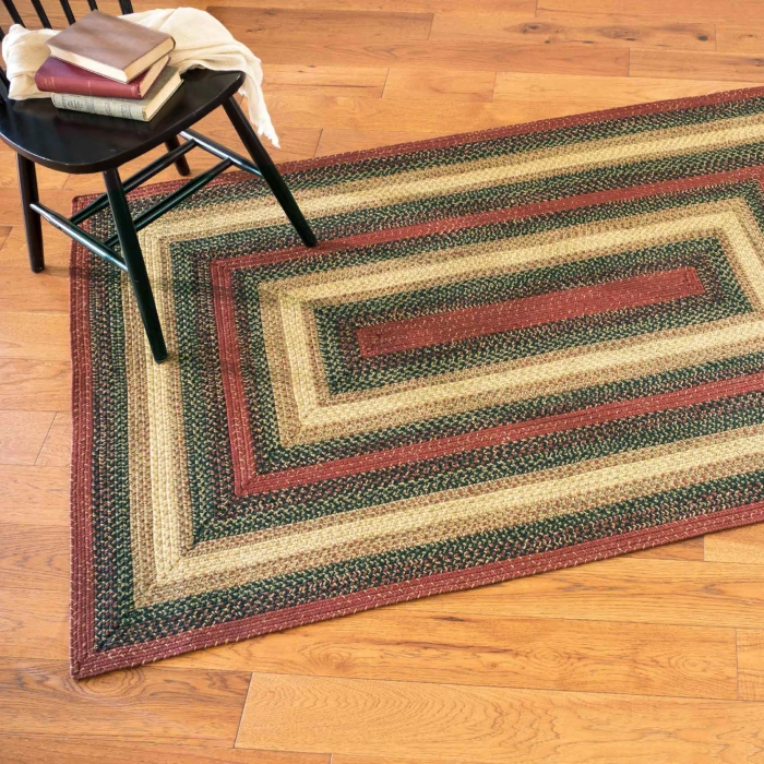 Homespice Decor Jute Braided Highland Multi 502797 27 in. X 45 in. Oval Rug