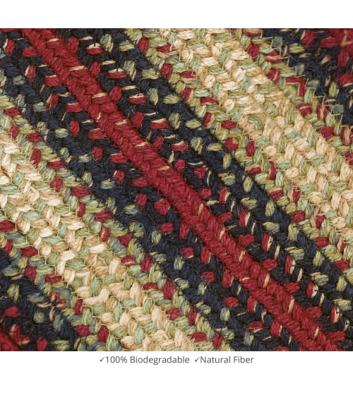 Homespice Decor Jute Braided Highland Multi 519795 22 in. X 72 in. Rect Rug