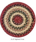 Homespice Decor Jute Braided Accessories Highland Multi 240029PS 8 in. Set of 3 Round Rug