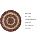 Homespice Decor Jute Braided Accessories Highland Multi 240045PS 15 in. Set of 2 Round Rug